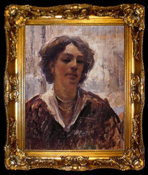 framed  Nikolay Fechin Portrait of Lady, ta009-2
